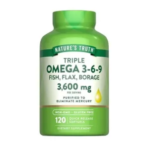 Triple Omega 3 6 9 - 3600mg - 120 Softgels
